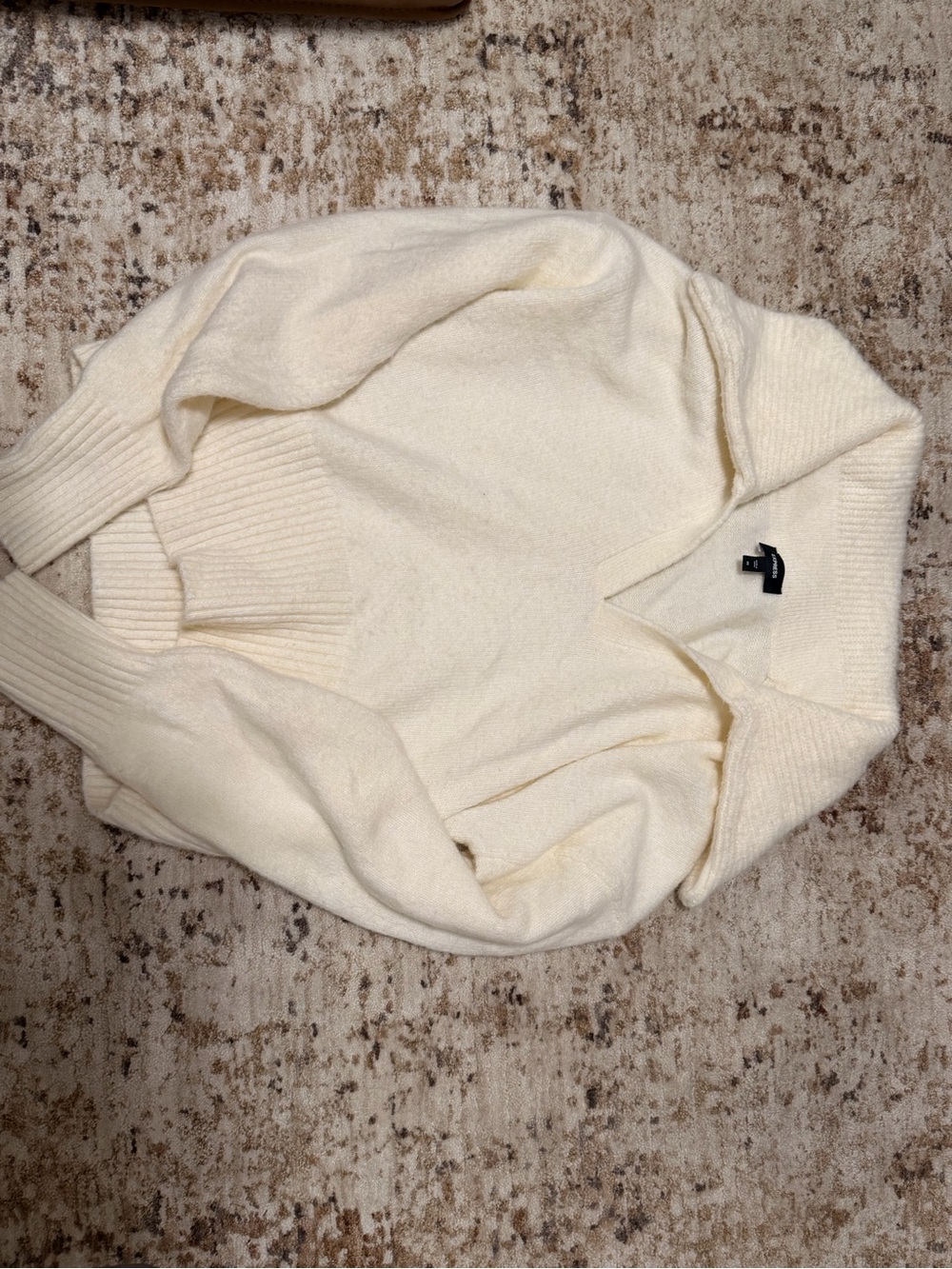 Cream Shawl Collar Sweater